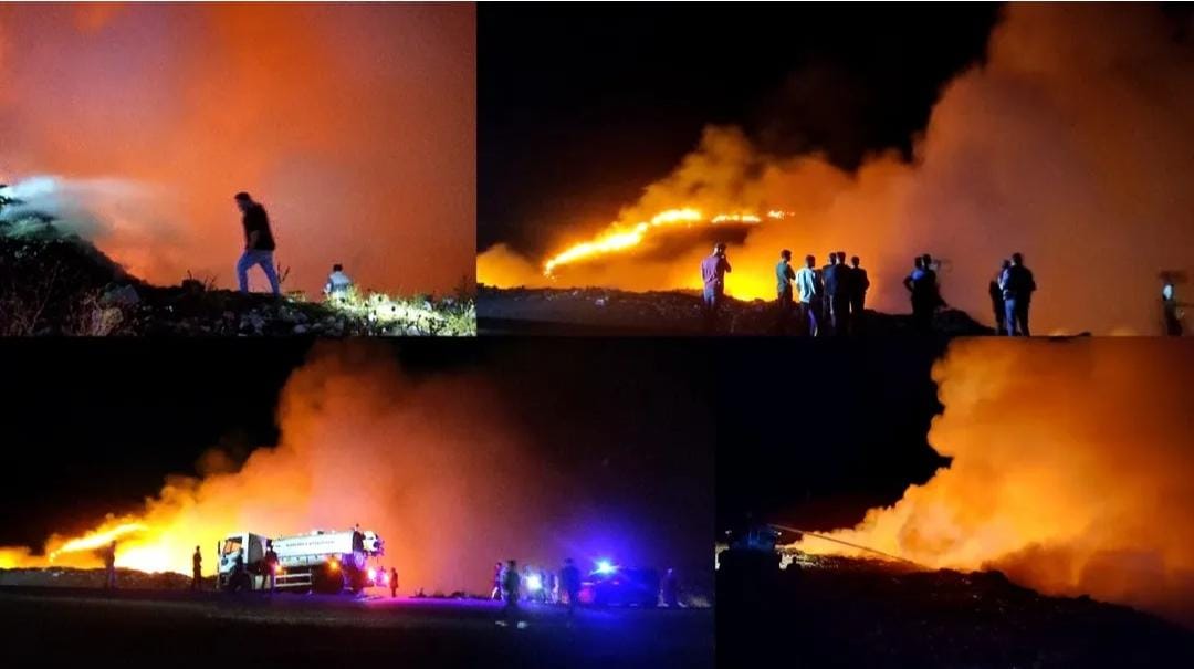 Karlıova’da çöplükte çıkan yangın söndürüldü