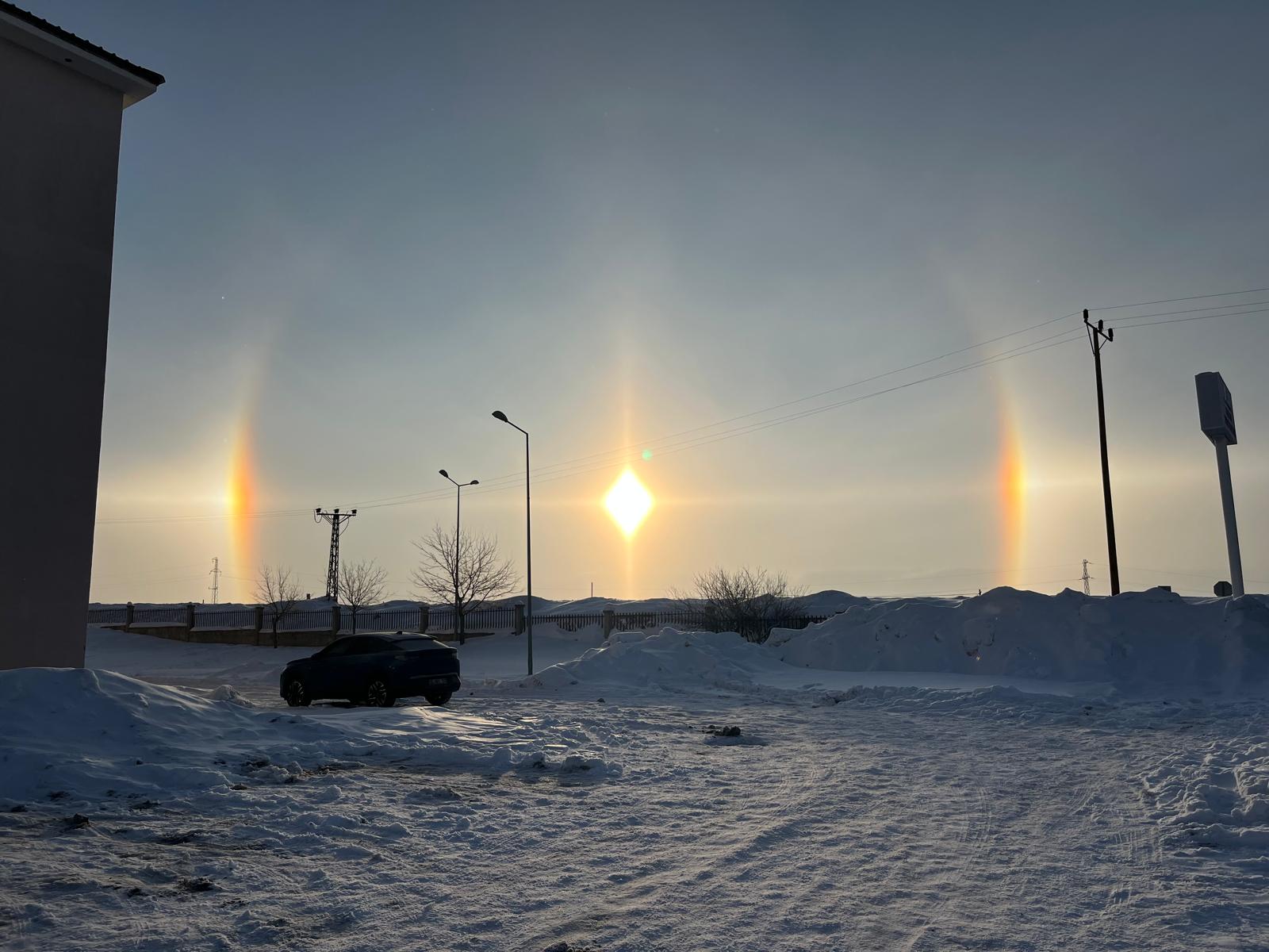 Karlıova’da ‘yalancı güneş’ görüntülendi