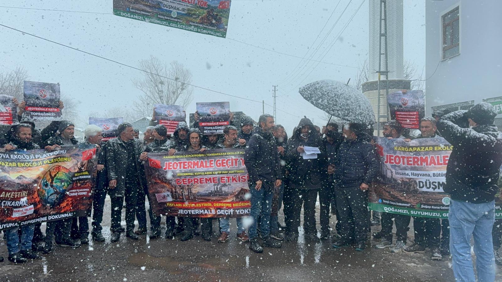 Karlıova Kargapazar köyünde jeotermale tepki