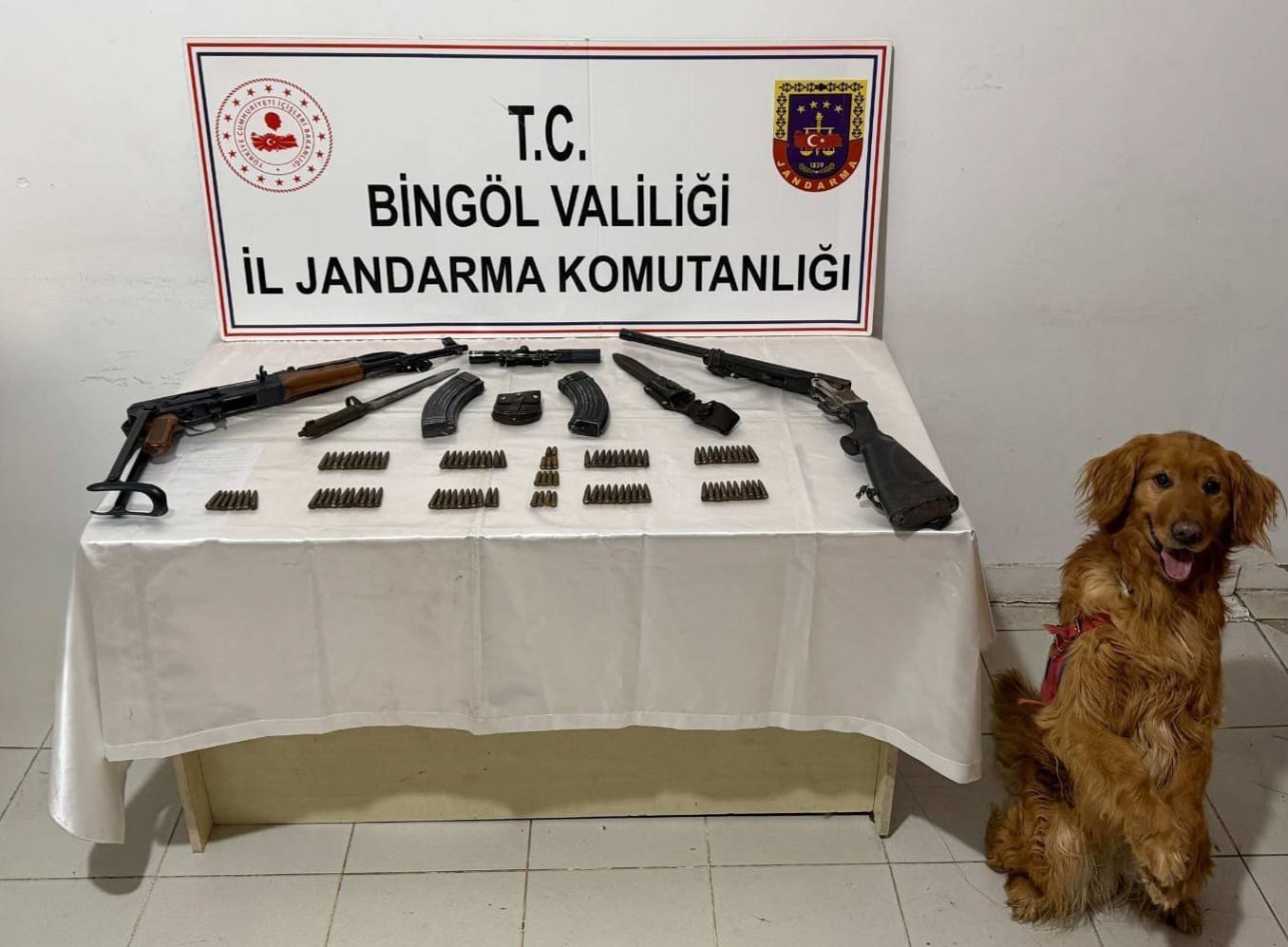 Karlıova’da silah ve mühimmat ele geçirildi