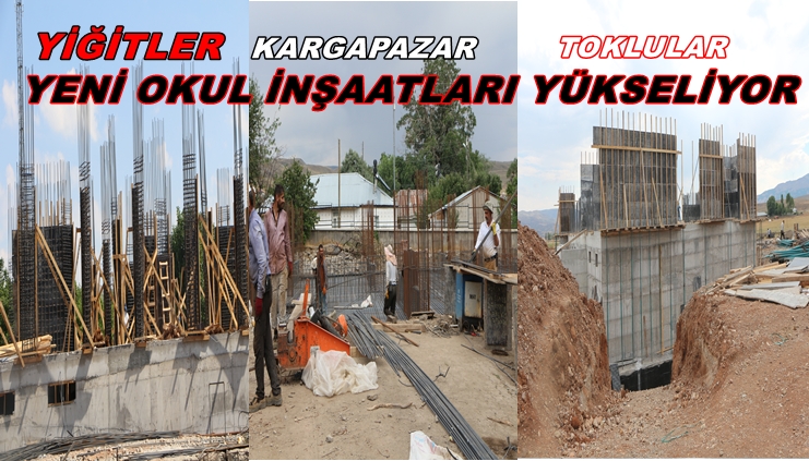 Karlıova’da Üç Yeni Okulun Yapımı Sürüyor