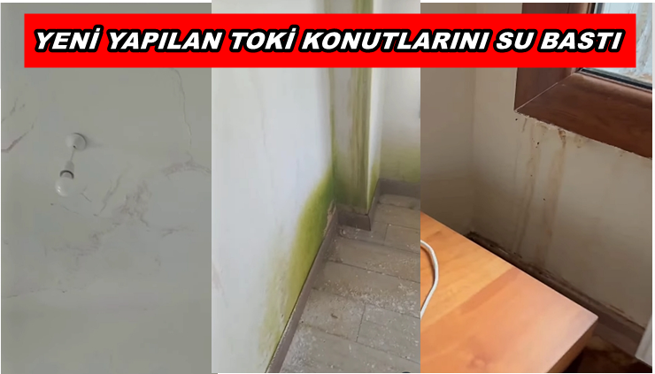 TOKİ Konutlarını Su Bastı