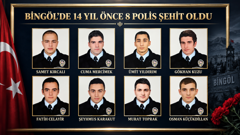Karlıova’da 14 Yıl Önce Şehit Olan 8 Polis Unutulmadı