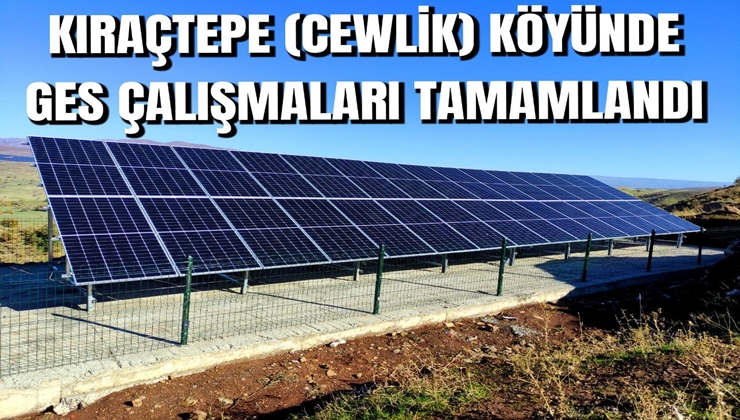 Kıraçtepe köyünde güneş enerji sistemi kuruldu