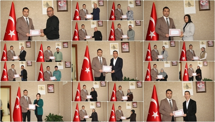 Karlıova SYDV personeli, 973 vakıf arasında 10. sıraya girerek teşekkür belgesi aldı